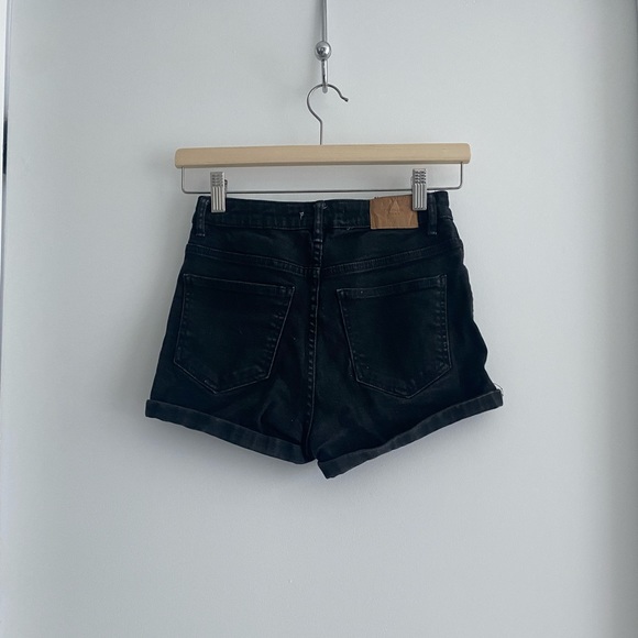 Zara High Waisted Button Denim Shorts - Picture 3 of 4
